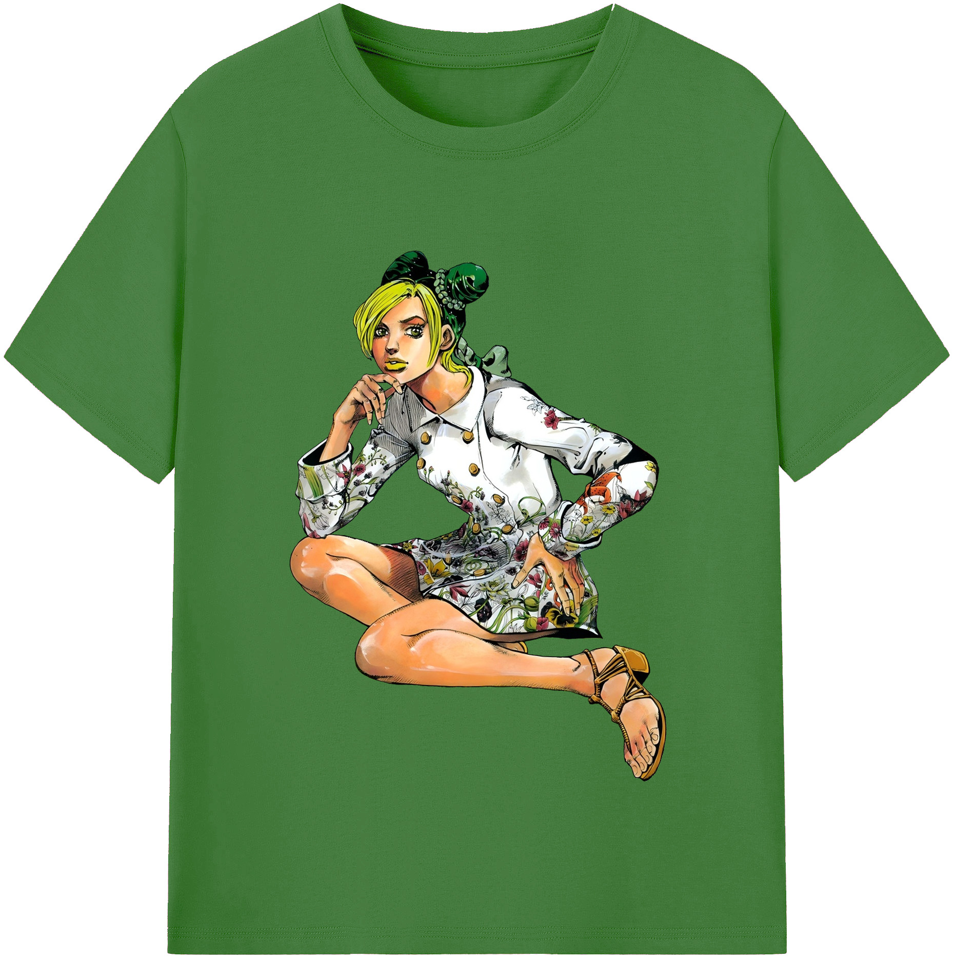 （画像用） "ジョジョの奇妙な冒険 くうじょう ジョリーン JoJo's Bizarre Adventure Jolyne Cujoh " レディースカジュアルプリントTシャツ（綿100％）